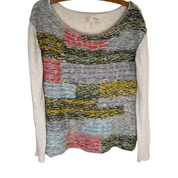 ANTHROPOLOGIE MOTH Multi-Color Knit Cashmere Blend Sweater Size Medium - Picture 4 of 16